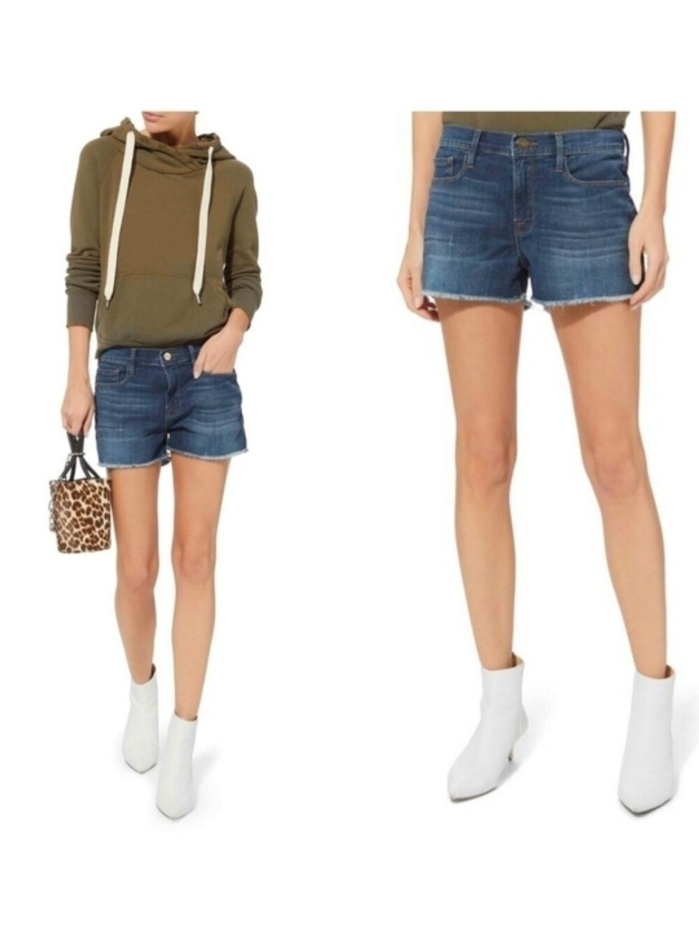 FRAME Le Cut-Off Denim Shorts